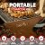GasOne 15” Portable Charcoal Grill – Foldable BBQ Grill – Camping Grills for Backyard, Bonfire, Patio – Heavy-Duty Portable Fire Pit – Camp Cooking Gear, Brown