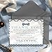 Paper Clever Party Bow Tie Baby Shower Thank You Cards with Envelopes - Blank Notes with Prefilled Message - Personalize for Boys’ Gifts - Blue and Grey Notecard Set - 15 Pack, 4x6 Printed