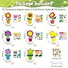 3sscha 40 Packs Spring Flower Craft Kit for Kids - Make Your Own Flowers Pot Craft DIY Floral Paper Hanging Ornament Party Decorations Artwork Project School Classroom Home Mother's Day Activity #1