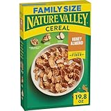 Nature Valley Honey Almond Breakfast Cereal with Flakes, Granola Clusters and Almond Slivers, Excellent Source of Fiber, Family Size, 19.8 oz