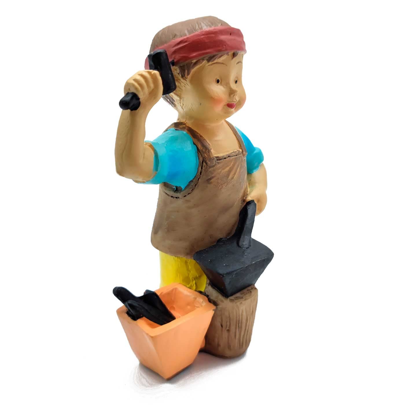 Mini Mucca Naif Acan Per Presepe – Figura In Marmolina Dipinta A Mano, 6,5x2,5x8 Cm, Decorazione Natalizia Tradizionale E Divertente - 6