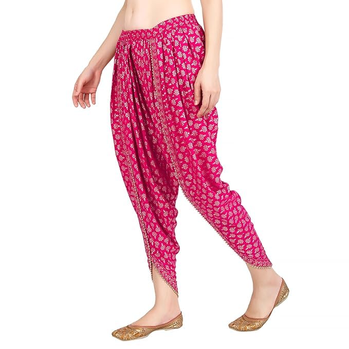 Afghani Harem Pants Women & Girls Plain Solid (Printed Dhoti)-image-18