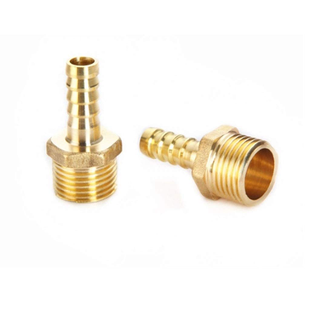 Złącze węża Złączka rurowa mosiężna 4 mm, 6 mm, 8 mm, 10 mm, 12 mm, 19 mm, końcówka węża z króćcem 1/8" 1/4" 1/2" 3/8" Złącze męskie BSP, złącze miedziane, adapter(16mm,3/4")