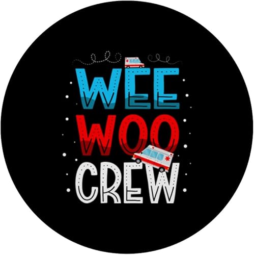 Miniatura 3 de Wee Woo Crew Ambulancia Técnico Paramédico EMT PopSockets intercambiables PopGrip