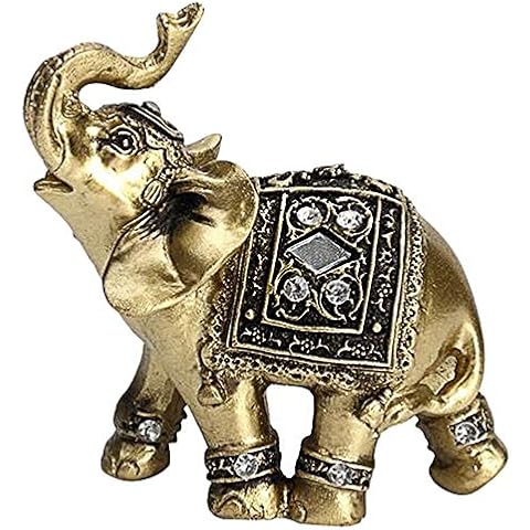 Feng Shui Elegant Brass Elephant Statue Cover