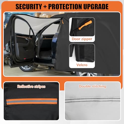 Car Cover for Lexus RX350/350 F Sport/350L/450h/RX 450hL/450h F Sport/350h/450h+,Thickened Cover for Lexus 2010-2015,Custom Fit Snow Hail Dust Sun Protection SUV Cover,Winter Outdoor Cover&Door Zipper - Image 3