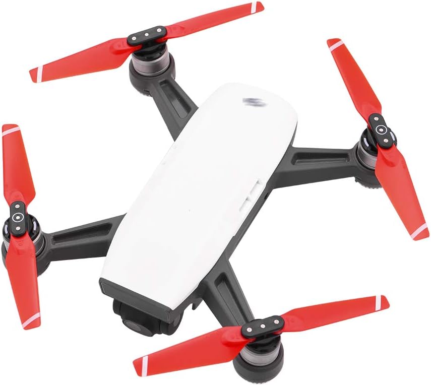 HeiyRC 8PCS Propellers for DJI Spark Drone,4730F Quick-Release Folding Blade Props for Spark,Blue and Red