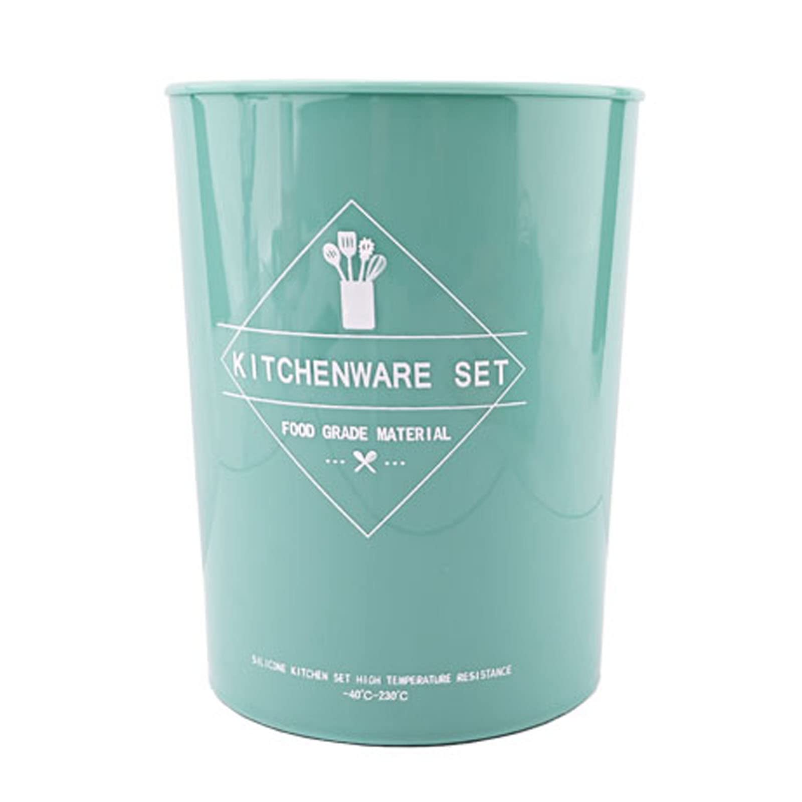 BRIIEC 1pcs Green Cooking Utensils Plastic Holder, Kitchen Utensil Holder Organizer for Countertop,Easy to Clean