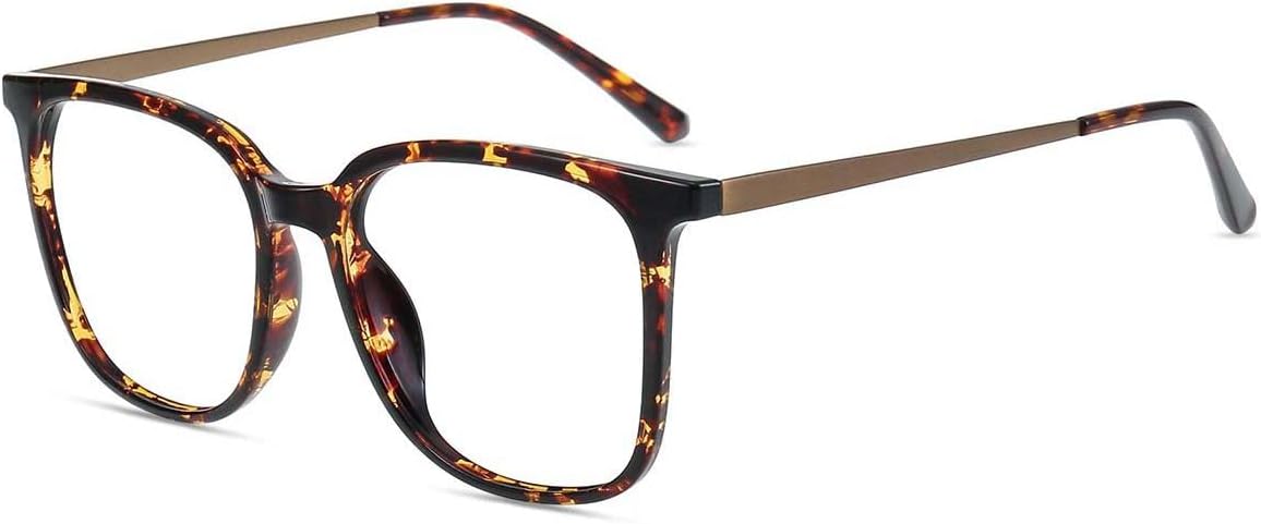 Firmoo Oversized Blue Light Blocking Glasses for Women/Men, Large Square Frame Computer Glasses for Screens