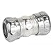 1 Pc, 2 in. EMT Rain Tight Compression Coupling, Zinc Plated Steel for Excellent Corrosion Protection in Damp Locations