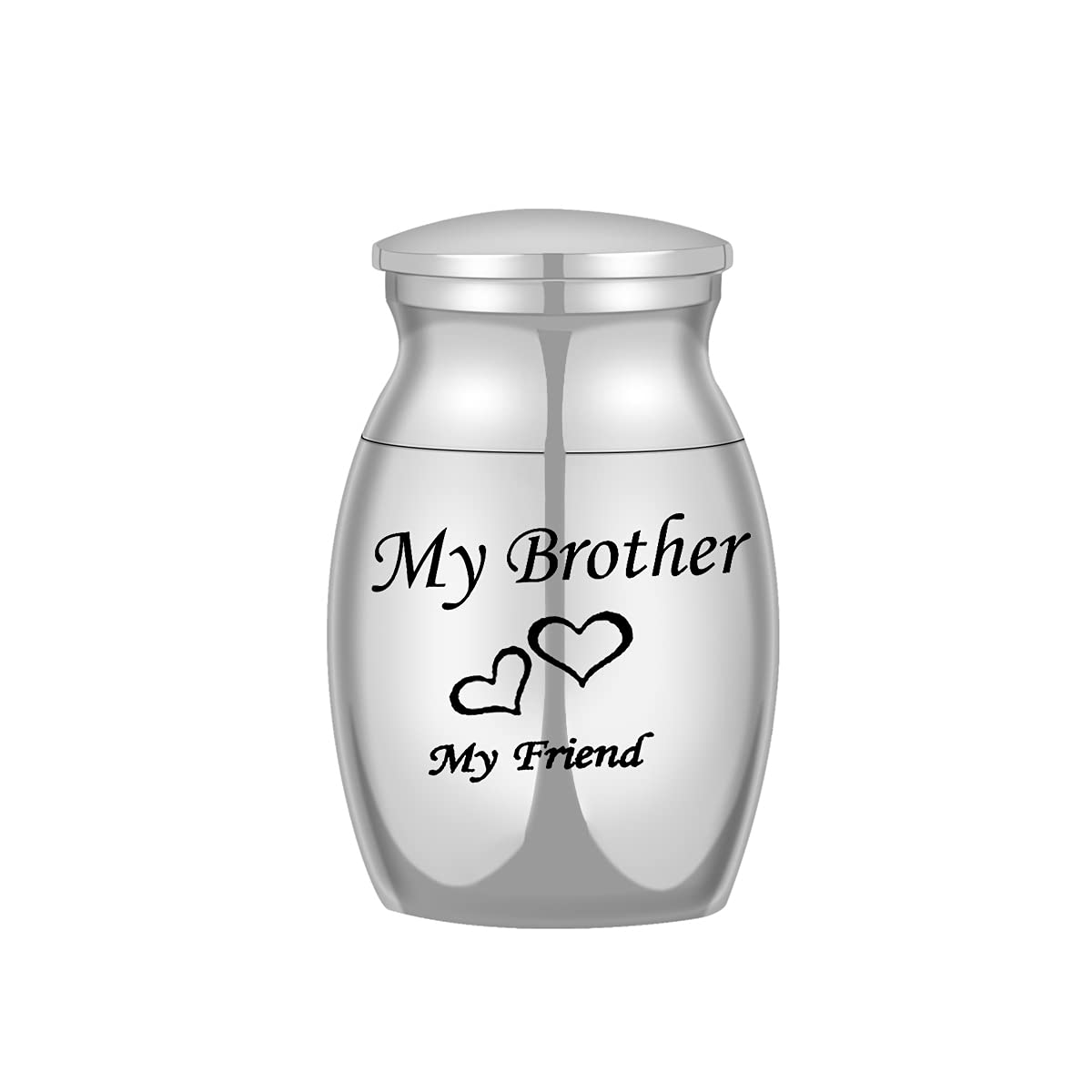 ZCBRISK Mini-Sized Cremation Urns for Ashes Holder Funeral Memorial Keepsake Jewelry My Friend My Brother — image 1