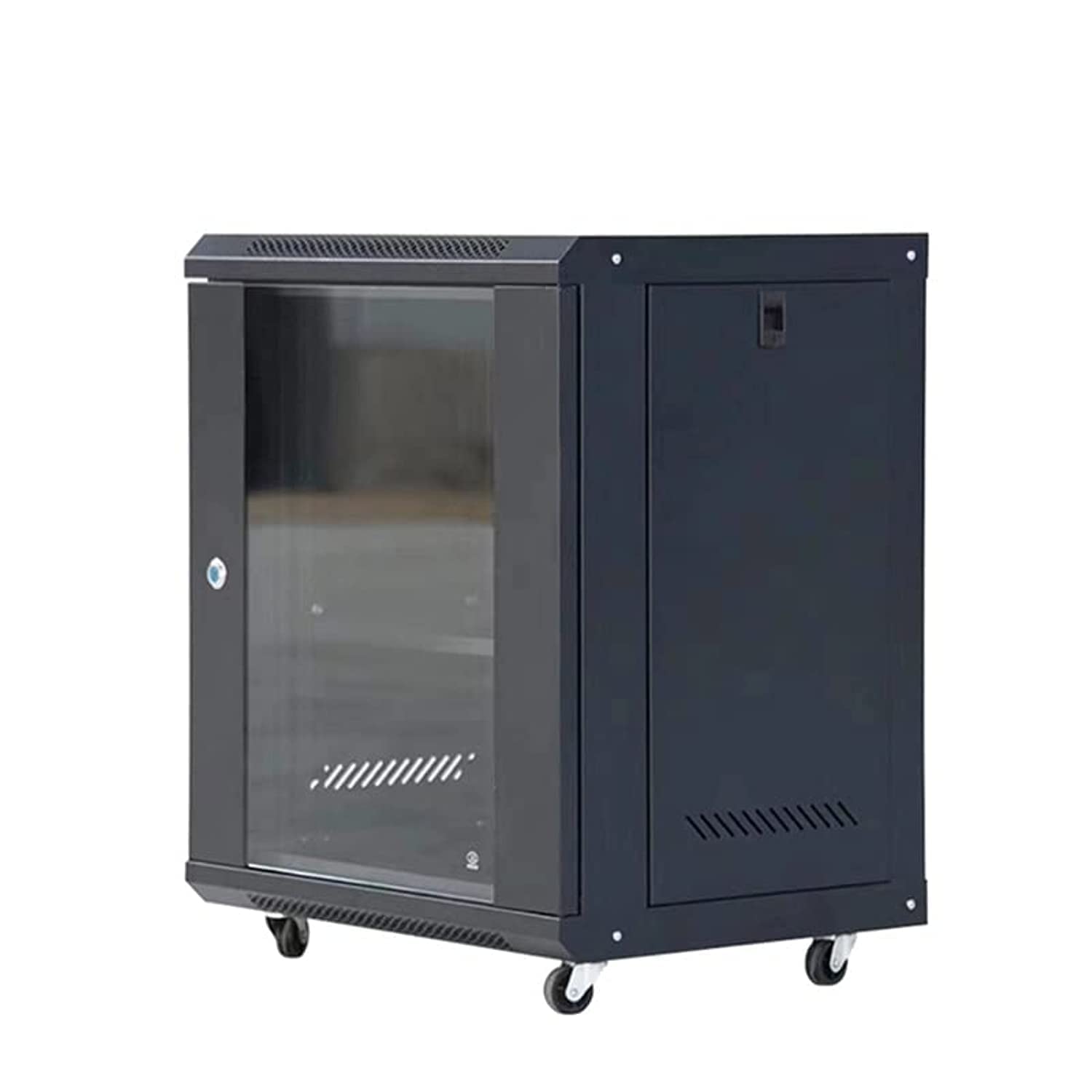 Floor Stand Cabinet Server Rack 12U 600mm W x 600mm D x 700mm H Come with 1 Shelf + 1 Fan +4 Wheal