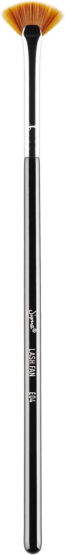 Sigma Beauty E04 Lash Fan Brush – Fan Makeup Brush w/ Super Soft, Ultra-Fine Fibers for Even, Full Length Mascara Application, Fanned Lash Brushes Designed for Precise, Controlled Application (Black)