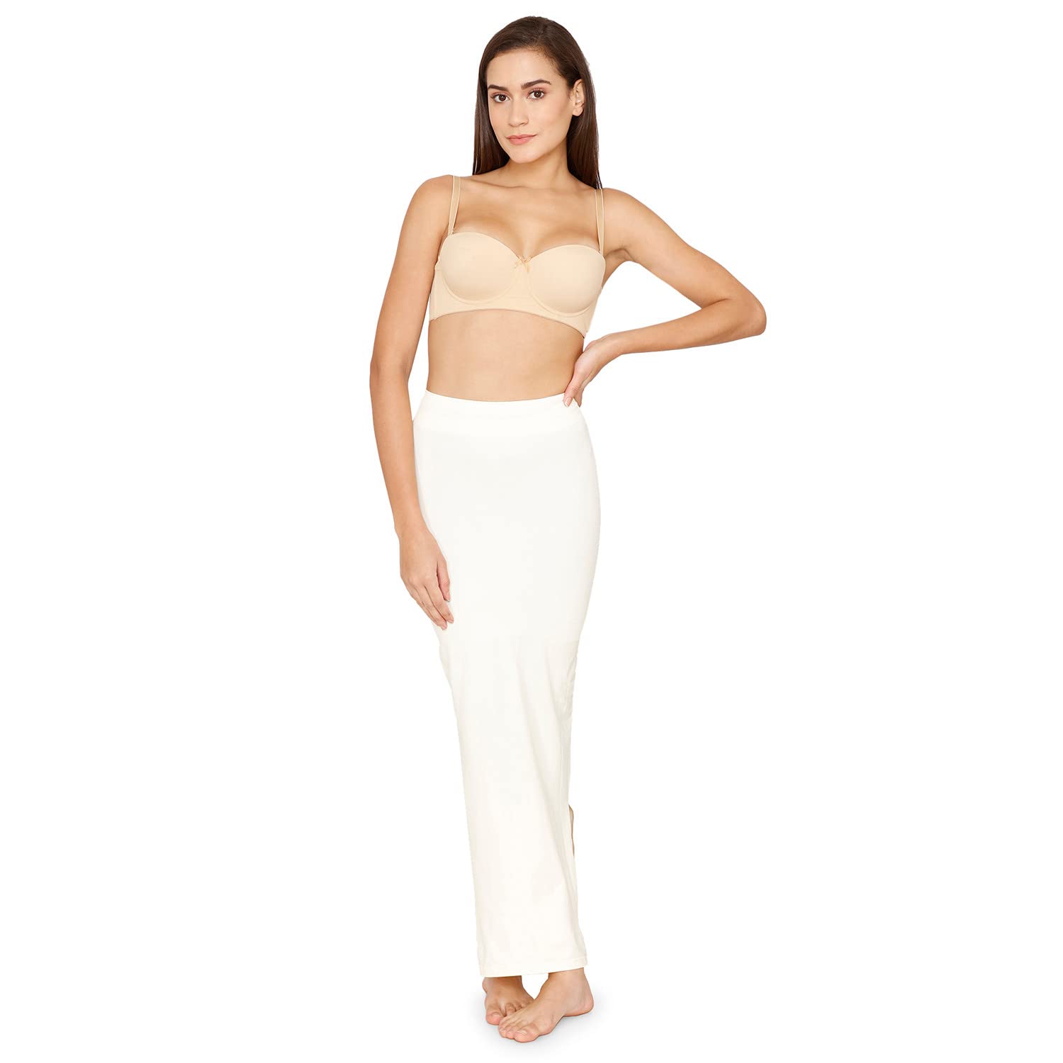 Zivame Seamless All Day Mermaid Saree Shapewear - Ivory 3