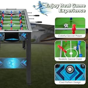 Giantexfoosballtable375foosballtableadultsizewith2ballssmoothhandleadjustableleglevelerrealisticsoccerfieldsoccertablegameforkidsteenstablefootballgame Urban Country Home Decor Giantex foosball table 375 foosball table adult size with 2 balls smooth handle adjustable leg leveler realistic soccer field soccer table game for kids teens table football game urban country home decor