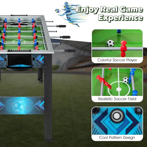 Giantexfoosballtable375foosballtableadultsizewith2ballssmoothhandleadjustableleglevelerrealisticsoccerfieldsoccertablegameforkidsteenstablefootballgame Urban Country Home Decor Giantex foosball table 375 foosball table adult size with 2 balls smooth handle adjustable leg leveler realistic soccer field soccer table game for kids teens table football game urban country home decor