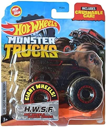 Hot Wheels Monster Trucks Special Forces [H.W.S.F.], Includes Crushable Car, Color As Per Availability (B09FFP7GMW) Amazon Price History, Amazon Price Tracker
