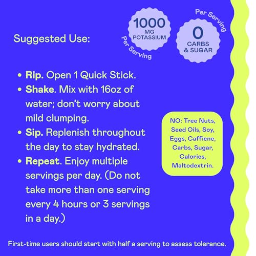 Image of Hi-Lyte K1000 Electrolytes Powder Packets Orange, 30 Servings - 1000mg Potassium + Magnesium, Sodium, Trace Minerals - 0 Carbs, 0 Sugar