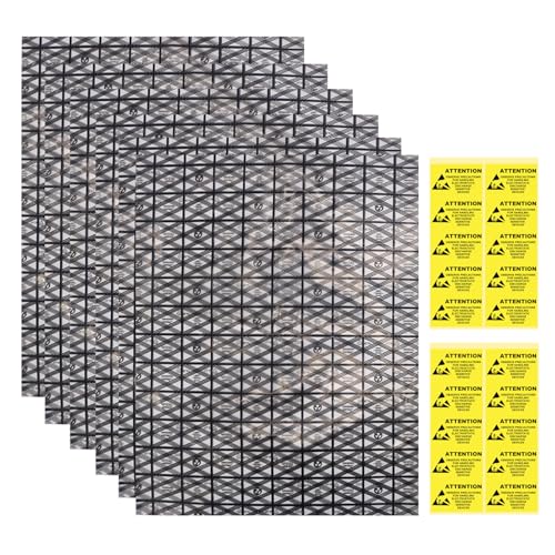 HRX Package 20pcs Large Premium Anti Static Bags with Antistatic Sticker 12 X 16 inches Open Top ESD Shielding Anti-static Bag for Motherboard SSD HDD Hard Drive