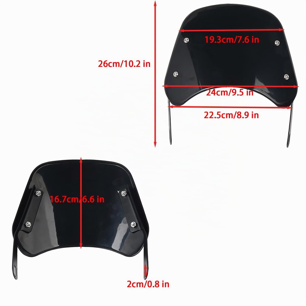 Compatibile con Moto Guzzi V7 V9 V50 Parabrezza Schermo Deflettore Copertura Protezione