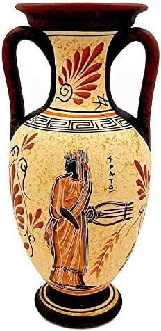 Greek Ceramic Pottery,Amphora 26cm,Adonis with Goddess Aphrodite