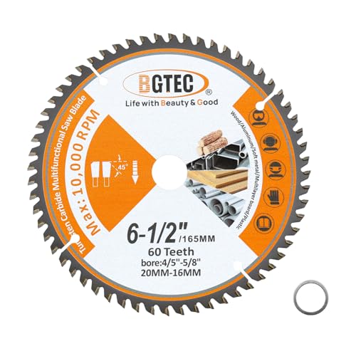 BGTEC Lame de Scie 165mm x 60 dents