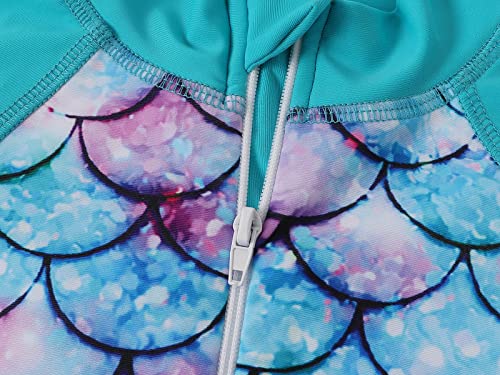 Image of Girls Swimwear Rash Guard One Piece Swimsuit Kids Bathing Suit Sunsuit
