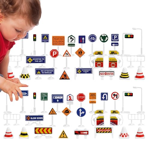 Señales de Tráfico para Niños - Juego de Señales de Cruce de Peatones para la Escuela - Juguetes Divertidos y Significativos