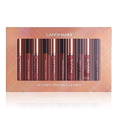 6 Pcs Velvety Matte Lip Gloss + Lip Liner Set Waterproof Lipstick Lipliner Pencil Makeup Set Smooth Lips Enhancer Set Long Lasting Easy To Wear Lip Make Up #TOP3