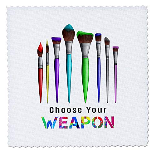 22x22 inch Quilt Square - Choose Your Weapon a Group of Artist Brushes for Painting. Creative Studios – Artist