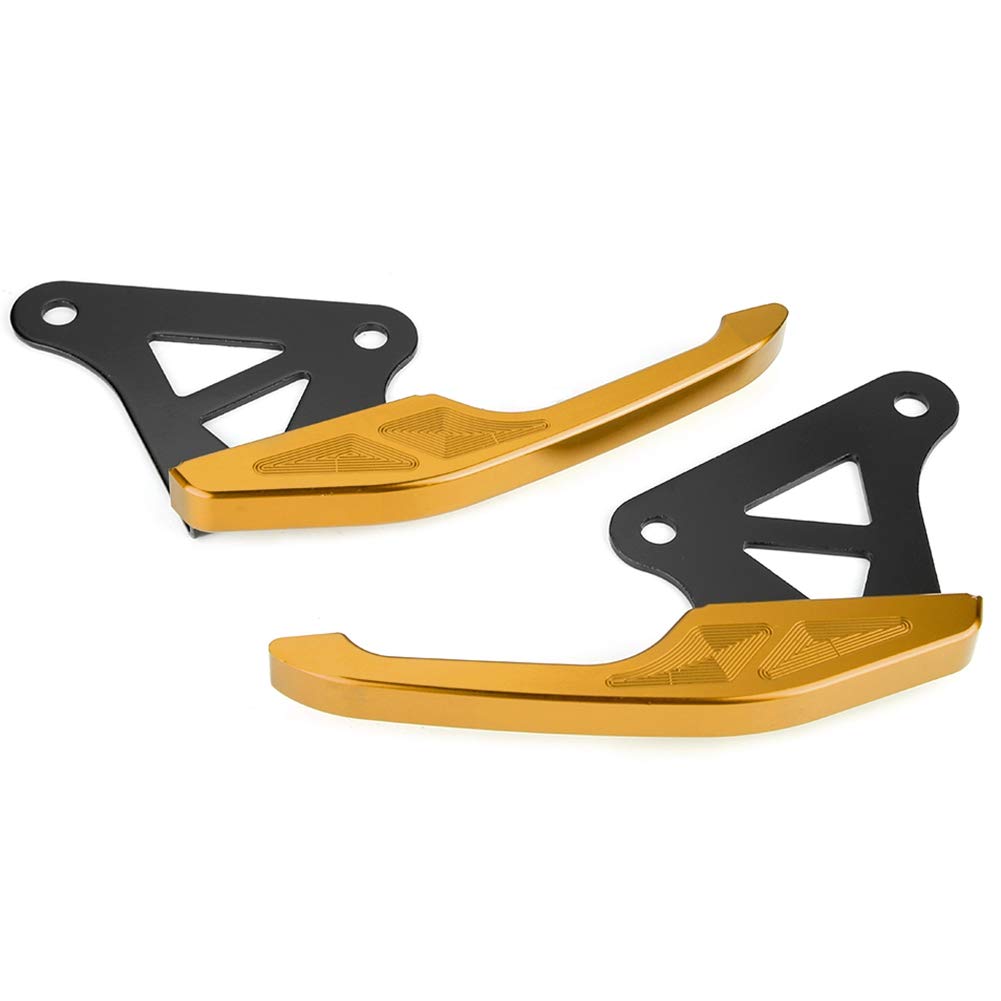 Barra di presa universale in alluminio per passeggero sul sellino posteriore della moto, kit di maniglie per la barra del sedile posteriore con finitura anodizzata per installazion (Oro)