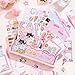 Draupnir Kawaii Pink Cute Cat Scrapbook Kit, Bullet Junk Journal Kit with Journaling/Scrapbooking Supplies, Stationery, A6 Grid Notebook Graph Ruled Pages.DIY Gift for Teen Girl Kid Women.