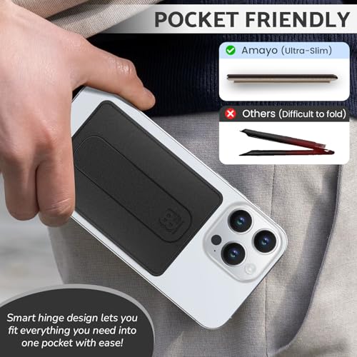 Tarjetero magnetico para iPhone que soluciona el espacio con billetero morado 6
