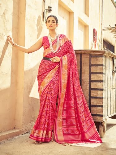Image of SWORNOF Women's Kanjivaram Soft Silk Banarasi Sarees With Unstiched Blouse Piece