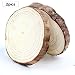 Fuhaieec 2pcs 5.5"-7" Unfinished Natural Wood Slices Circles with Tree Bark Log Discs for DIY Craft Woodburning Christmas Rustic Wedding Ornaments