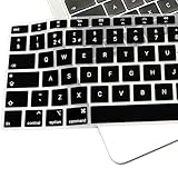 Se7enline Compatible with 2024 2023 2022 2021 2020 MacBook Air 13 inch Keyboard Cover Model A2337/A2179 Soft Silicone Skin Keyboard Protector for MacBook Air 13-inch Touch ID UK Layout, Black - Image 6