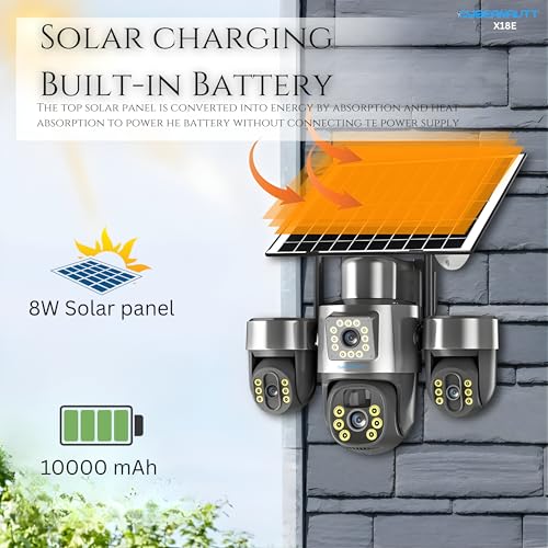 Image of XUGA Cybernautt X18E 18MP Dual Solar 4G Sim Camera | 18MP advanced solar powered 4G SIM camera. Mobile operated triple lenses require no electrical wiring. Great for farms.