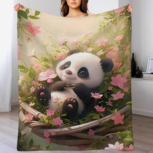 Couverture polaire panda, le plaid doux idéal à offrir pour le lit - 2