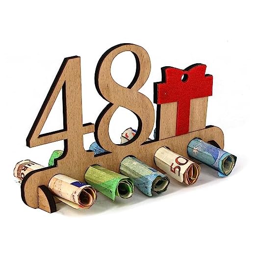 Giftota - Regalo de 48 cumpleaños de Madera - Regalo para 48 cumpleaños - Aniversario de cumpleaños - Regalos de Madera - Regalos para Amigos, Familia