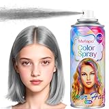 Gray Hair Spray Temporary Hair Color Spray for Kids Women, Temporary Grey Hair Dye, Washable Disposable Natural Gray Hair Color Hair Strong Style for Party, Halloween, Cosplay (Silver 120ML)