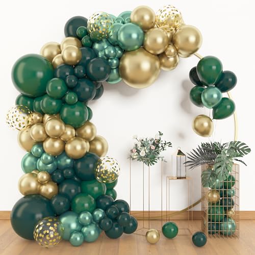 Amandir 153pcs Green and Gold Balloon Garland Arch Kit, Different...