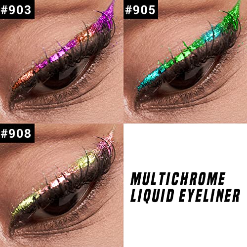 Image of CHARMACY Chameleon Liquid Eyeliner, Liquid Glitter Eyeliner, Highly Pigmented, Metallic Intense MultiColor Shifting waterproof Eyeliner, Ultra-Fine Tip, Longwearing, Smudge-proof (#SET3-903 /905 /908)