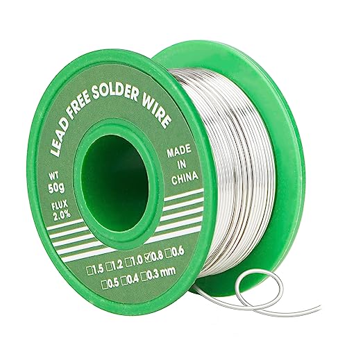 Lötzinn, Lötzinn Elektronik, Bleifreies Lot mit Kolophonium Kern (Sn99,3 Cu0,7/0,8mm,50g)