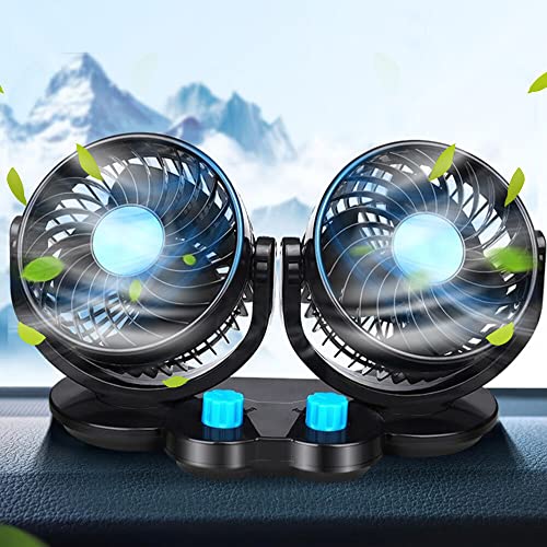 AVCXEC Auto Ventilator 12V Zigarettenanzünder, Doppellüfter Auto Kfz...