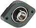NTN ARFLU-1.11/16 Light Duty Flange Bearing, 2 Bolts, Setscrew Lock, Non-Relubricatable, Contact Seals, Cast Iron, Inch, 1-11/16" Bore, 5-27/32" Bolt Hole Spacing Width, 7-5/32" Height