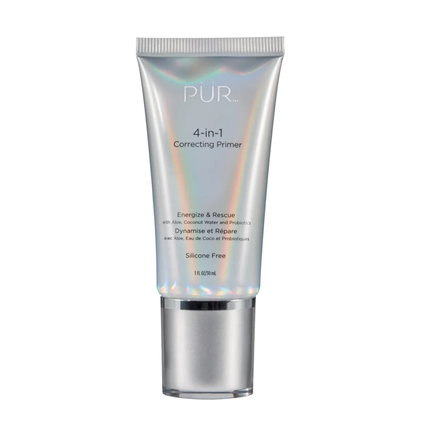 PUR Beauty 4-in-1 Correcting Primer, Energize & Rescue - Primer for Face Before Makeup - Face Makeup for Women - Silicone-Free Hydrating Make Up Helps Reduce Redness, 1 Fl Oz