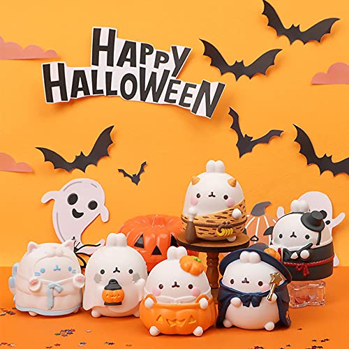 Aven Rabbit Molang Halloween Special Series 2 Box Toys Blind Box Cute Collectible Figure Action Model Girl Birthday Surprise Random Blind Bags Room Desktop Decoration（2 Pack） #TOP2