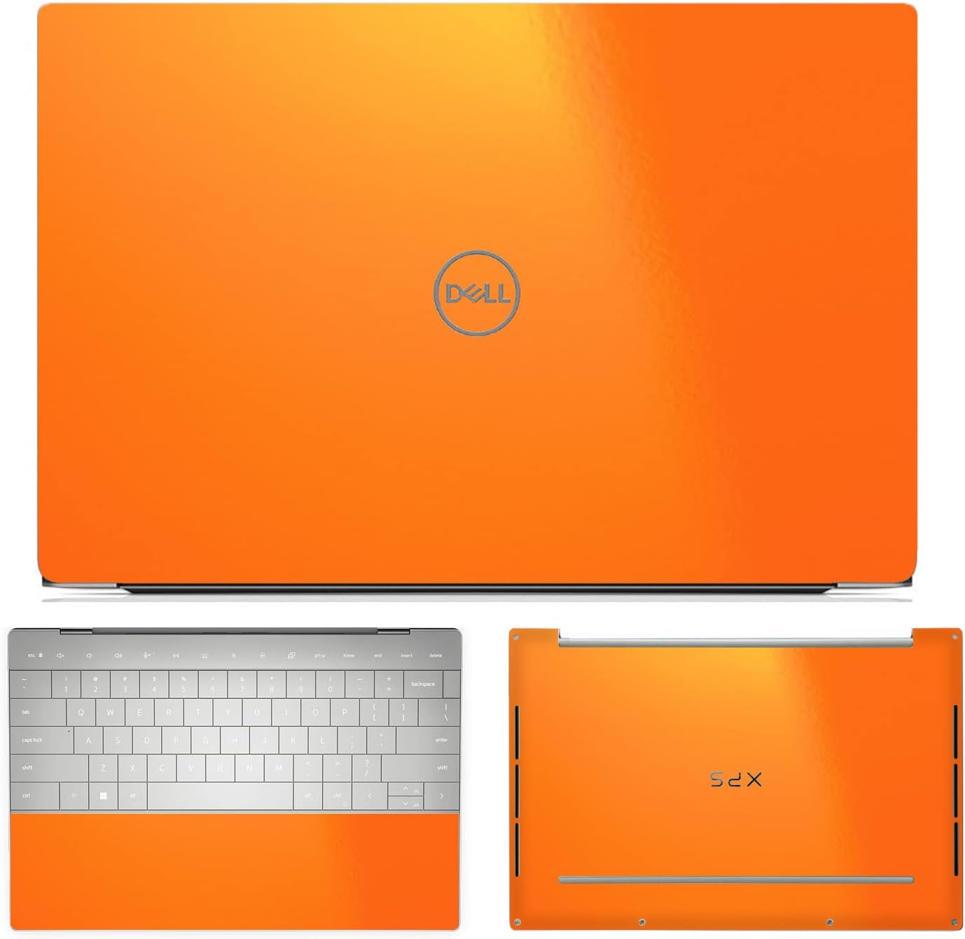 SopiGuard Sticker Skin for 2022 Dell XPS 13 Plus Model 9320 Vinyl Wrap Include Top, Keyboard, and Bottom Panels (Satin Pearl White)