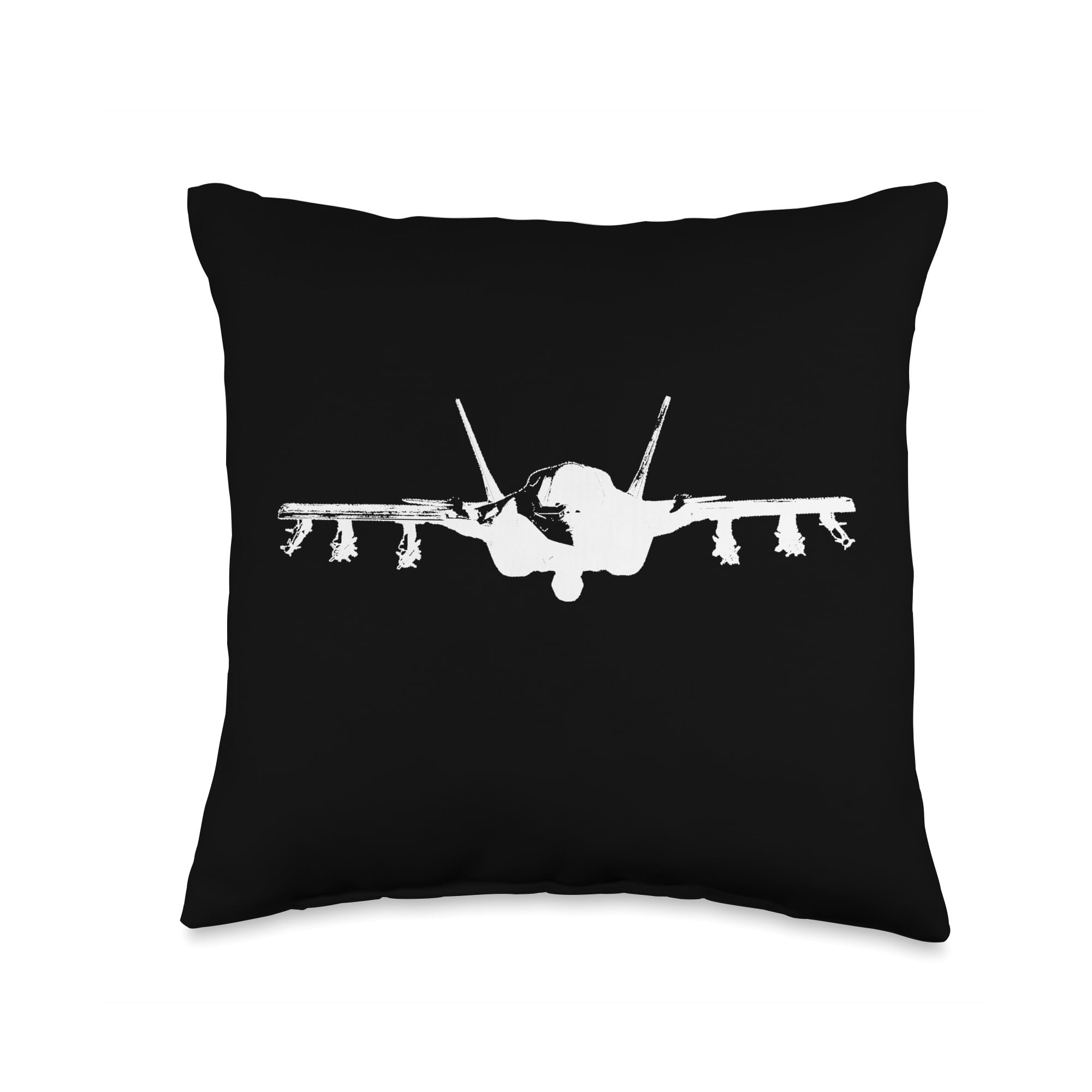 BombArt F-35 Military Jet Throw Pillow, 16x16, Multicolor
