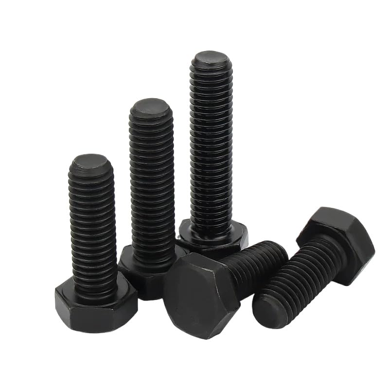 M7 Black 8.8 Steel Hexagon Head Bolts Screws Pitch 1.0 (10,M7-1.0 x 80mm)